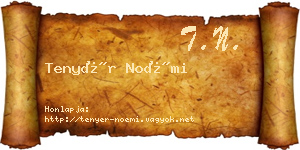 Tenyér Noémi névjegykártya